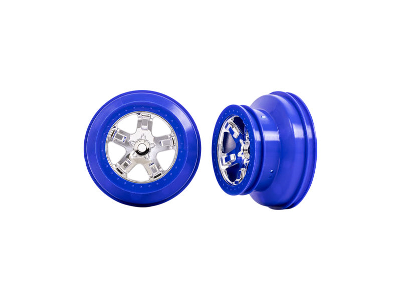 Traxxas disk 2.2/3.0" SCT chromovaný/modrý (2)