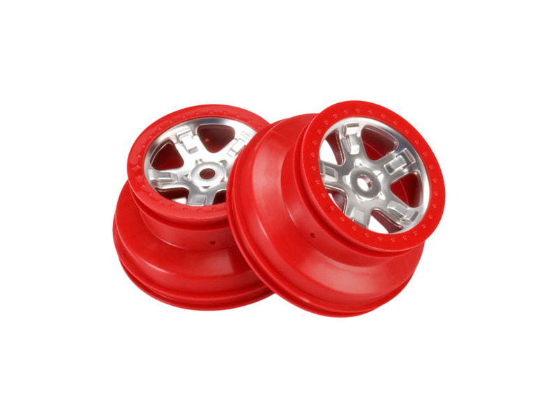 Traxxas disk 2.2/3.0" SCT saténový-červený (2)