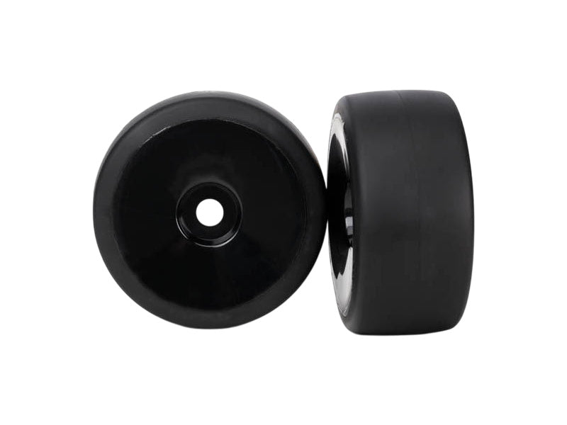 Traxxas kolo, disk černý, pneu slick (2) (zadní)