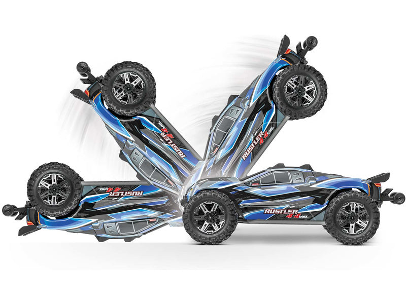 Traxxas Rustler 1:10 VXL HD 4WD RTR modrý