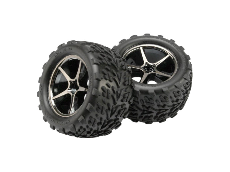 Traxxas kolo 2.2", disk Gemini černý chrom, pneu Talon (2)