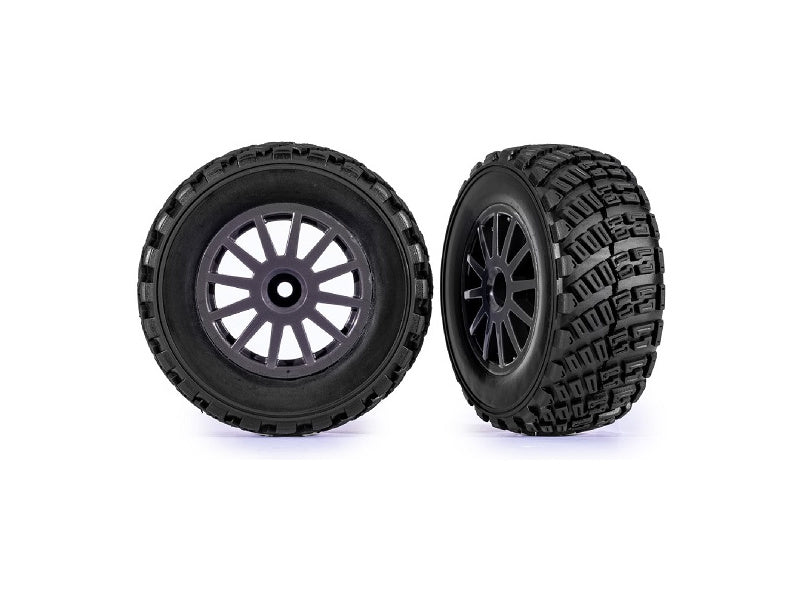 Traxxas kolo 2.2/3.0", disk Rally šedý, pneu gravel (2)
