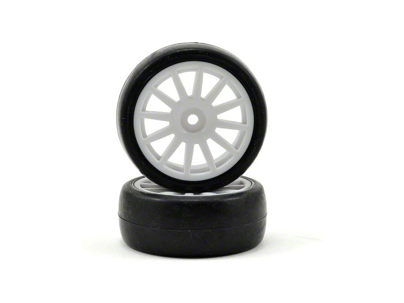 Traxxas kolo, disk 12-spoke bílý, pneu slick (2)
