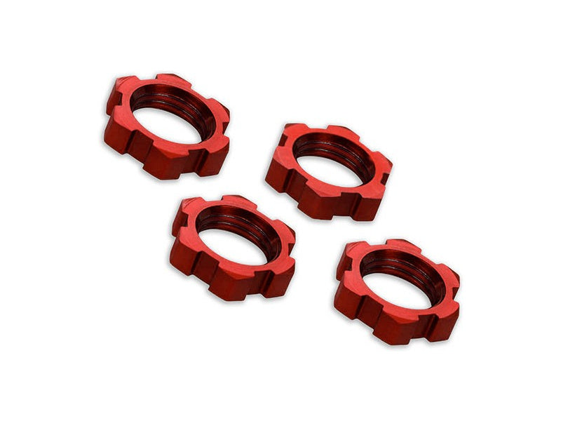 Traxxas matice kola 17mm hliníková červená (4)