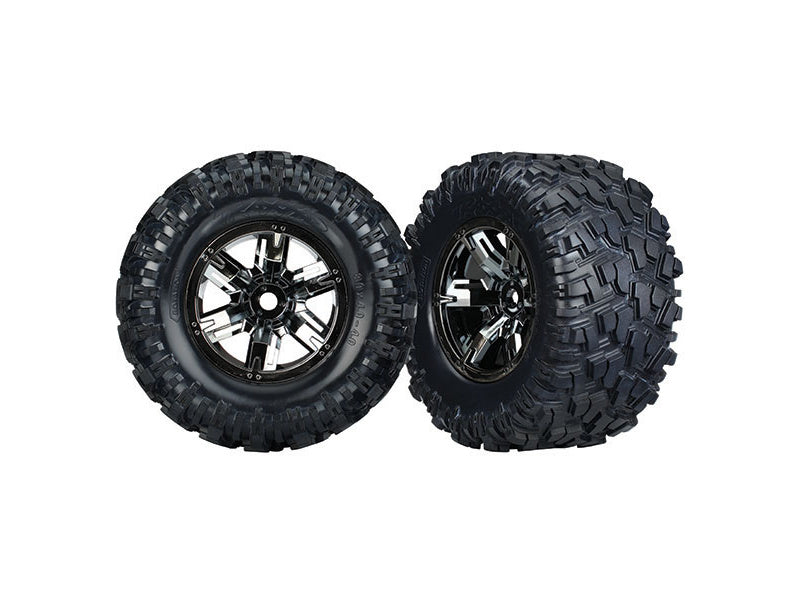 Traxxas kolo 4.3/5.7", disk černý chrom, pneu Maxx AT (pár)