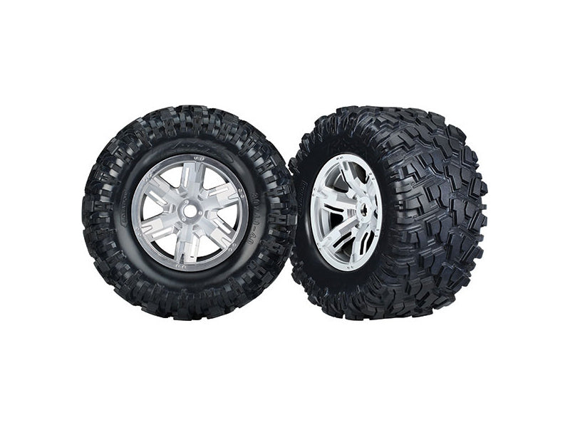 Traxxas kolo 4.3/5.7", disk saténový chrom, pneu Maxx AT (pár)