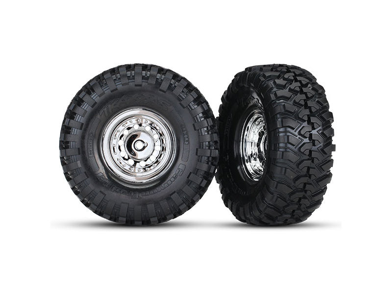 Traxxas kolo 1.9", disk chromovaný, pneu Canyon Trail (pár)