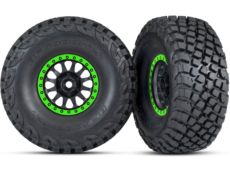 Traxxas kolo 3.2/2.2", disk Method Racing zelený, pneu Baja KR3 (2)