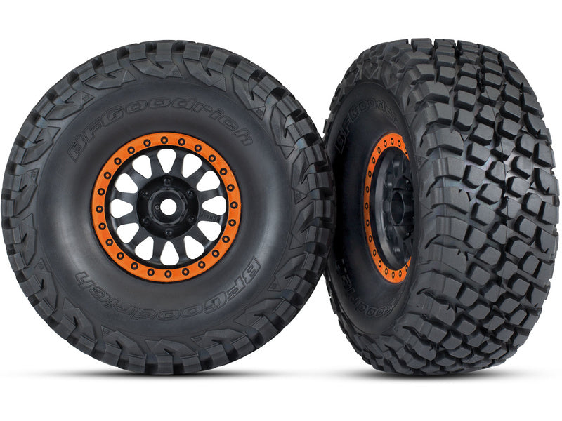 Traxxas kolo 3.2/2.2", disk Method Racing oranžový, pneu Baja KR3 (2)