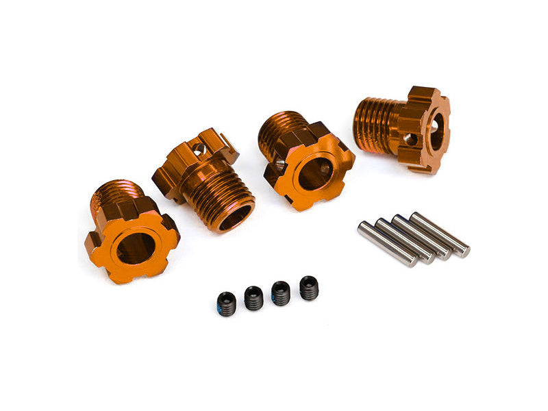 Traxxas náboj kola 17mm drážkovaný hliníkový oranžový (4)