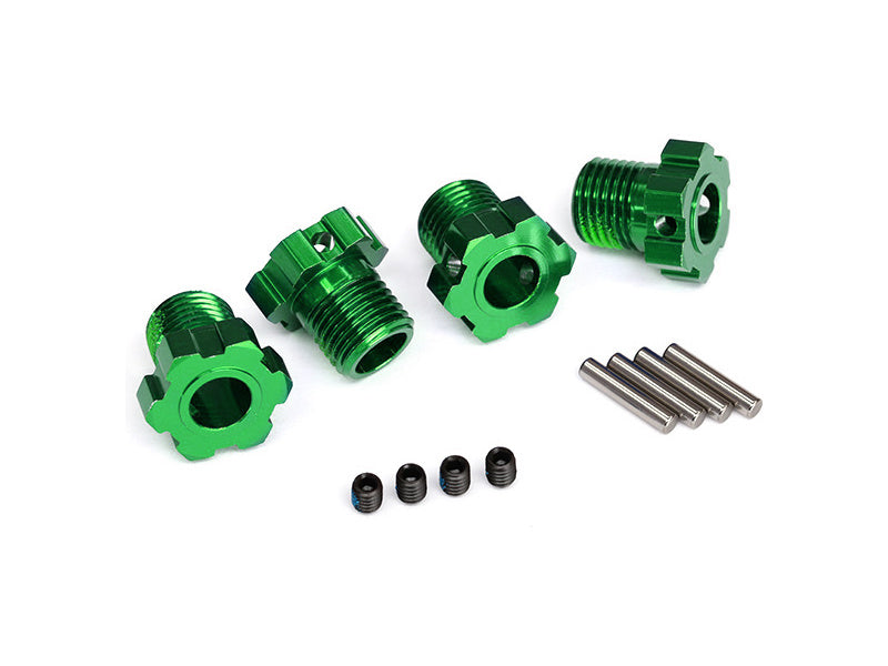 Traxxas náboj kola 17mm drážkovaný hliníkový zelený (4)