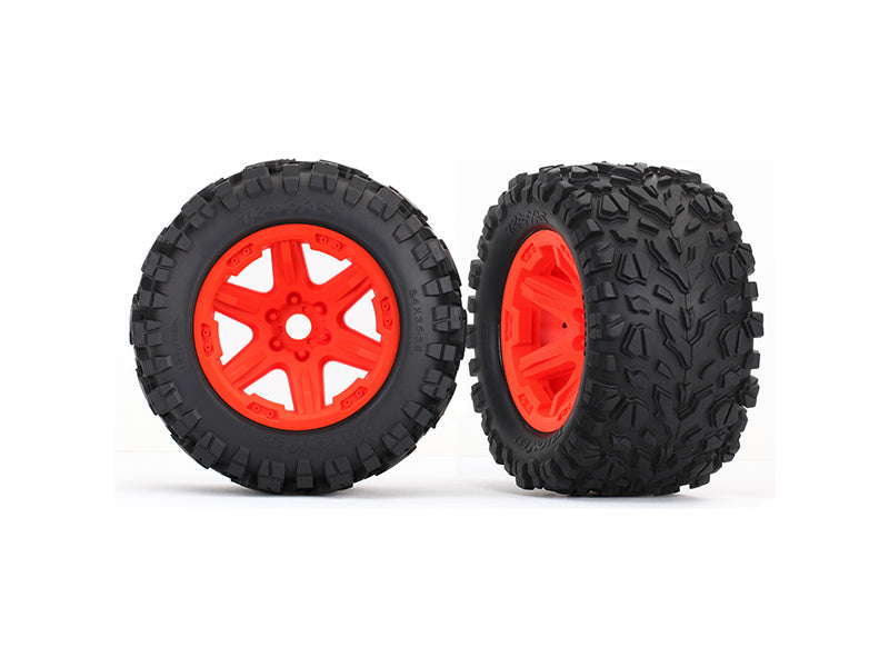 Traxxas kolo 3.8", disk oranžový, pneu Talon EXT (pár)