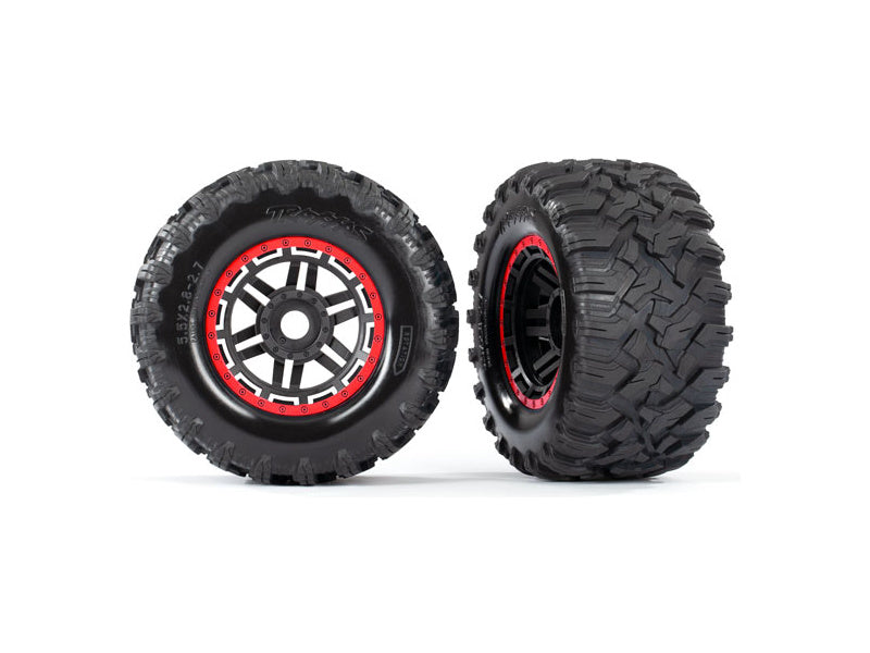 Traxxas kolo 2.8", pneu Maxx All-Terrain, disk černo-červený (2)