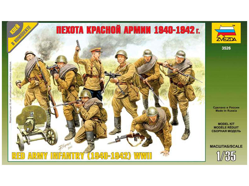 Zvezda figurky - pěchota rudé armády (1940-42) (1:35)