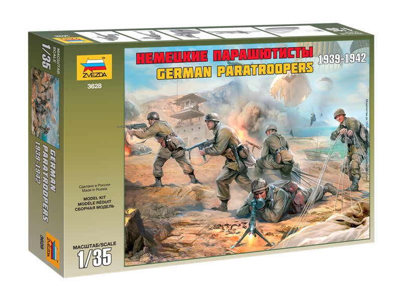 Zvezda figurky - němečtí výsadkáři WWII (1:35)