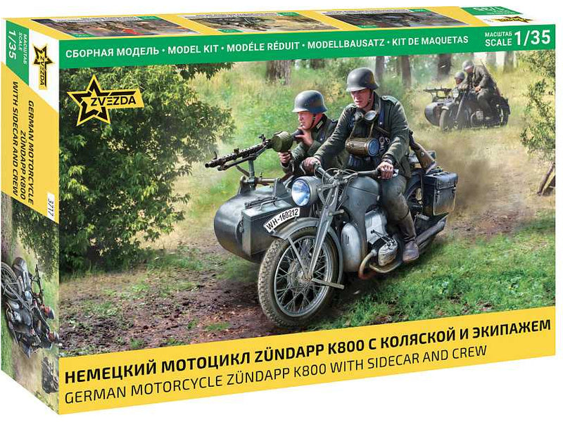 Zvezda Zuendapp K800 Motorcycle w/sidecar (1:35)