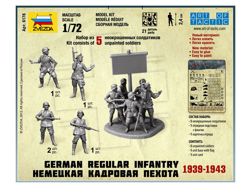 Zvezda figurky German Regular Infantry 1939-43 (1:72)