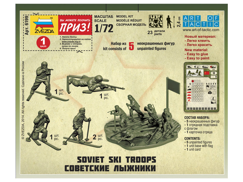Zvezda figurky Soviet Skiers (1:72)
