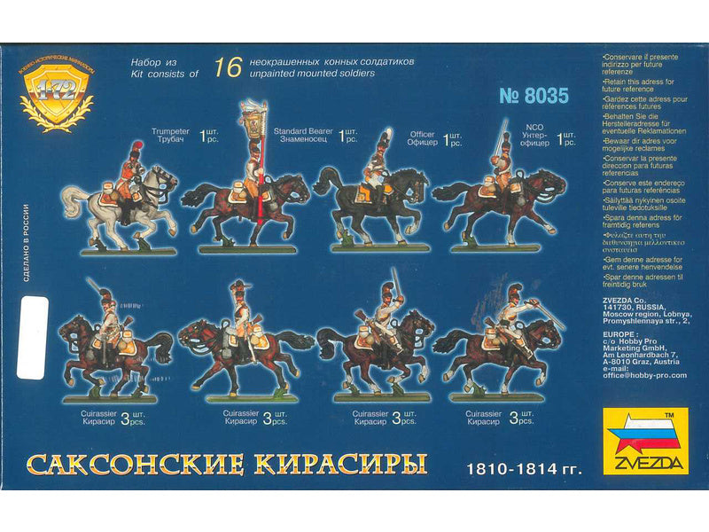 Zvezda figurky - Saxon Cuirassiers 1810-1814 (1:72)