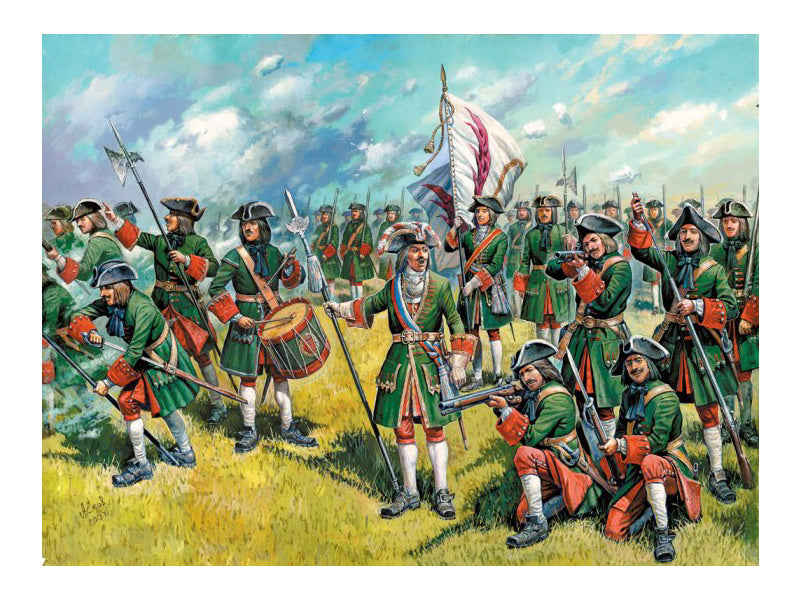 Zvezda figurky - ruská pěchota (Petr Veliký) (1:72)