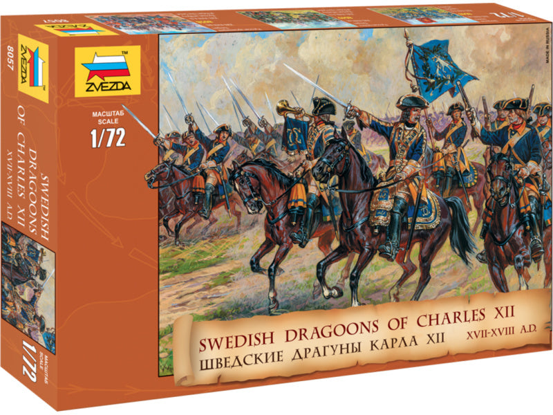 Zvezda figurky - švédští dragouni (1:72)