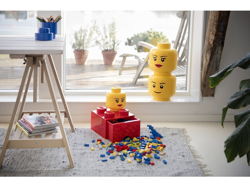 LEGO úložná hlava malá – Skeleton zelený